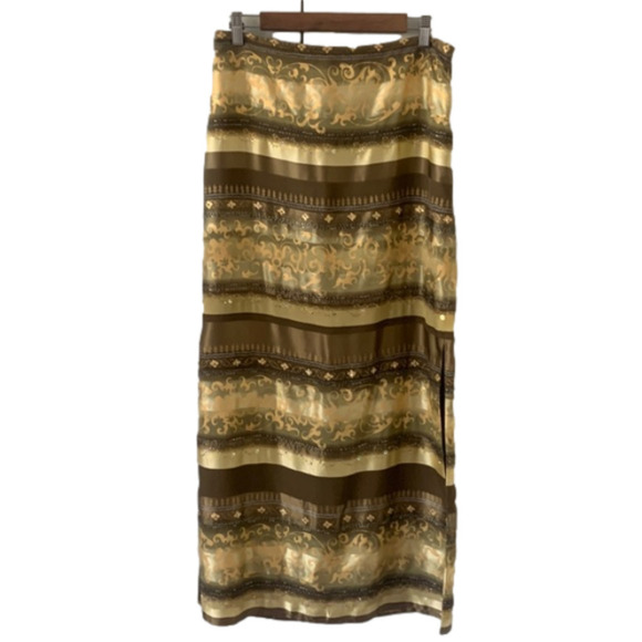 MUSE for Boston Proper Silk Long Skirt With 2 Long Side Slits size 10 - Picture 1 of 10